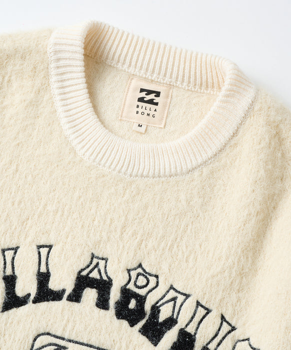 BILLABONG ウィメンズ JACQUARD METALLIC CREW SWEATER セーター 【2026年秋冬モデル】 WHT / L