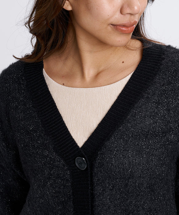 BILLABONG ウィメンズ JACQUARD METALLIC CARDIGAN セーター 【2026年秋冬モデル】 BLK / M