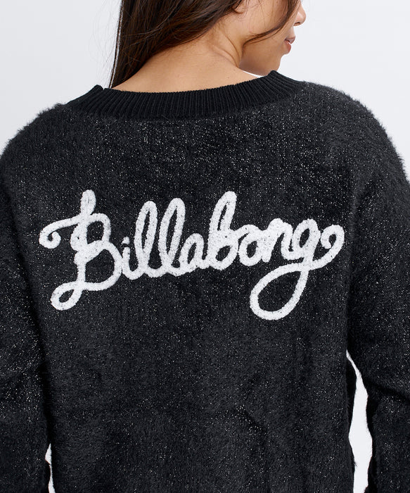 BILLABONG ウィメンズ JACQUARD METALLIC CARDIGAN セーター 【2026年秋冬モデル】 BLK / M