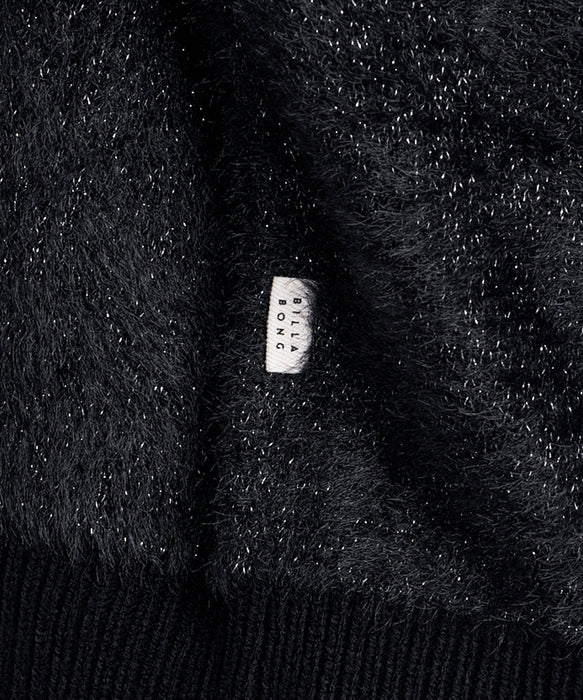 BILLABONG ウィメンズ JACQUARD METALLIC CARDIGAN セーター 【2026年秋冬モデル】 BLK / M