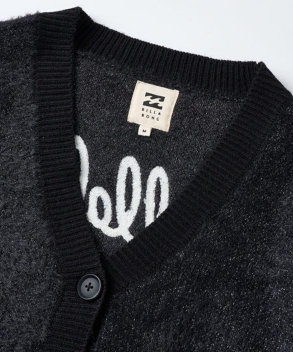 BILLABONG ウィメンズ JACQUARD METALLIC CARDIGAN セーター 【2026年秋冬モデル】 BLK / M
