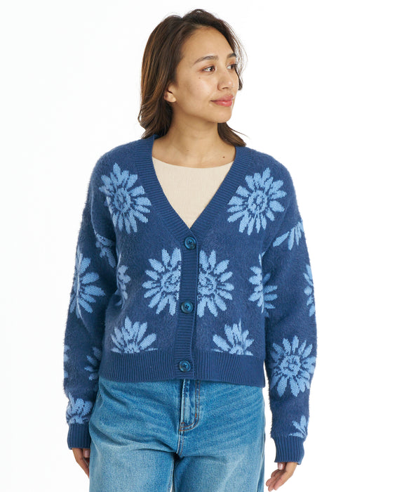 BILLABONG ウィメンズ JACQUARD METALLIC CARDIGAN セーター 【2026年秋冬モデル】 TRV / M