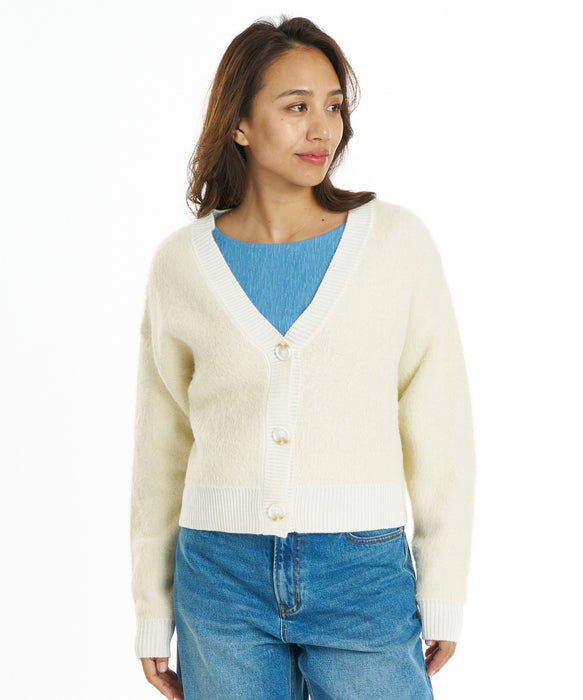 BILLABONG ウィメンズ JACQUARD METALLIC CARDIGAN セーター 【2026年秋冬モデル】 WHT / M