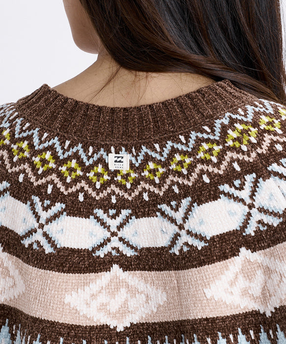 BILLABONG ウィメンズ FAIR ISLE CREW SWEATER セーター 【2026年秋冬モデル】 BRN / L
