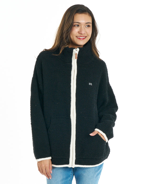 BILLABONG ウィメンズ MOKOMOKO JACQUARD ZIP CARDIGAN セーター 【2026年秋冬モデル】 BLK / M