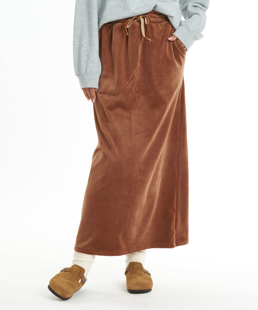 BILLABONG ウィメンズ CUT VELOR LONG SKIRT スカート 【2026年秋冬モデル】 BRST / M