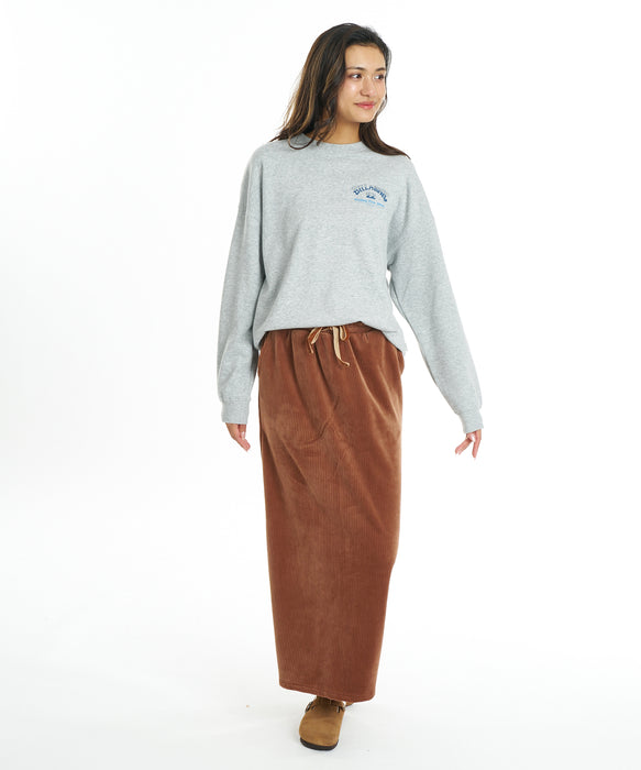 BILLABONG ウィメンズ CUT VELOR LONG SKIRT スカート 【2026年秋冬モデル】 BRST / M
