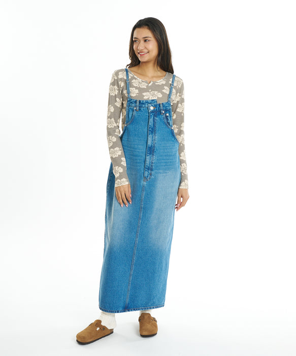 BILLABONG ウィメンズ DENIM JUMPER SKIRT スカート 【2026年秋冬モデル】 BLU / M