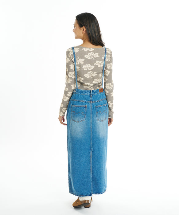 BILLABONG ウィメンズ DENIM JUMPER SKIRT スカート 【2026年秋冬モデル】 BLU / M