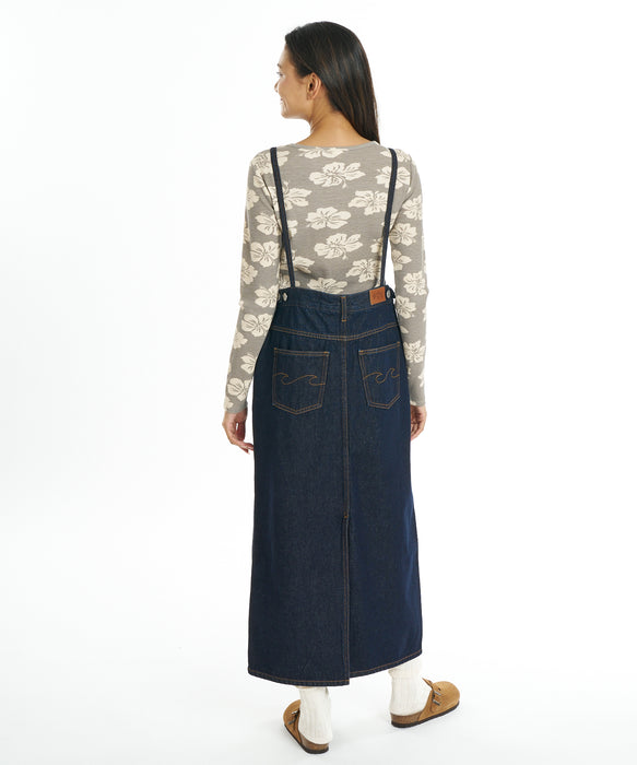 BILLABONG ウィメンズ DENIM JUMPER SKIRT スカート 【2026年秋冬モデル】 IND / M