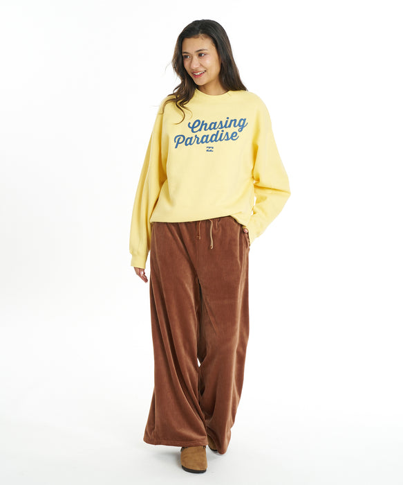 BILLABONG ウィメンズ CUT VELOR WIDE LONG PANTS ロングパンツ 【2026年秋冬モデル】 BRST / M