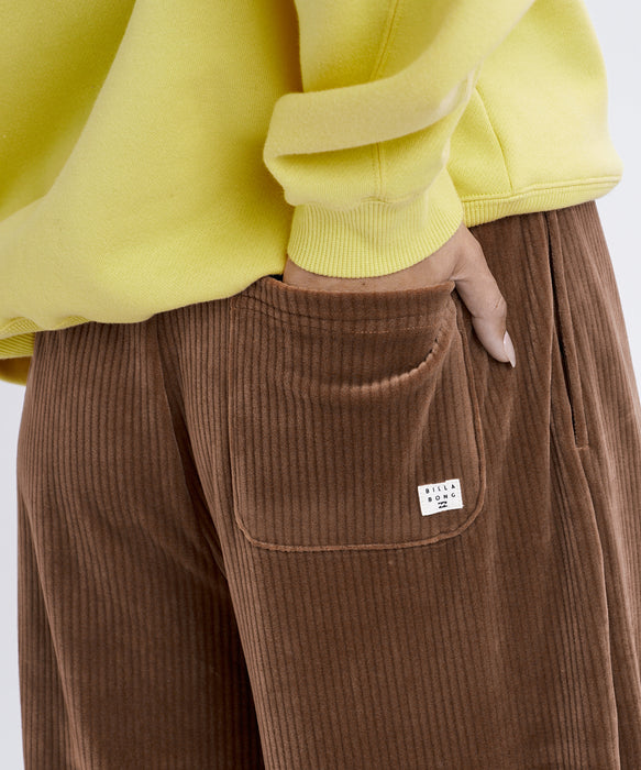 BILLABONG ウィメンズ CUT VELOR WIDE LONG PANTS ロングパンツ 【2026年秋冬モデル】 BRST / M