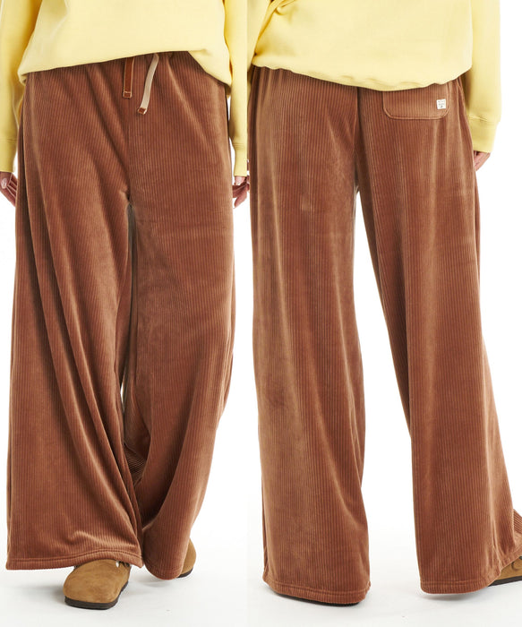 BILLABONG ウィメンズ CUT ベロア WIDE LONG PANTS ロングパンツ 【2026年秋冬モデル】