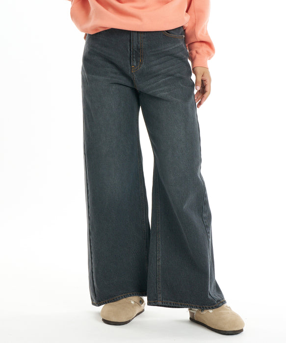 BILLABONG ウィメンズ WIDE BUGGY DENIM デニムパンツ 【2026年秋冬モデル】 BLK / M