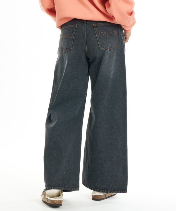 BILLABONG ウィメンズ WIDE BUGGY DENIM デニムパンツ 【2026年秋冬モデル】 BLK / M
