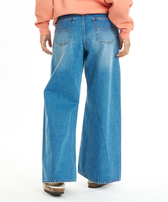 BILLABONG ウィメンズ WIDE BUGGY DENIM デニムパンツ 【2026年秋冬モデル】 BLU / M