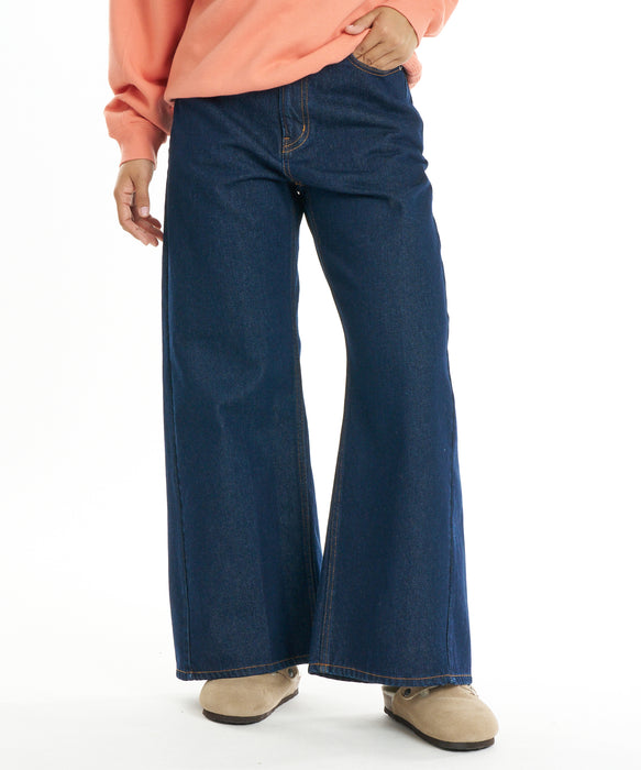 BILLABONG ウィメンズ WIDE BUGGY DENIM デニムパンツ 【2026年秋冬モデル】 IND / M
