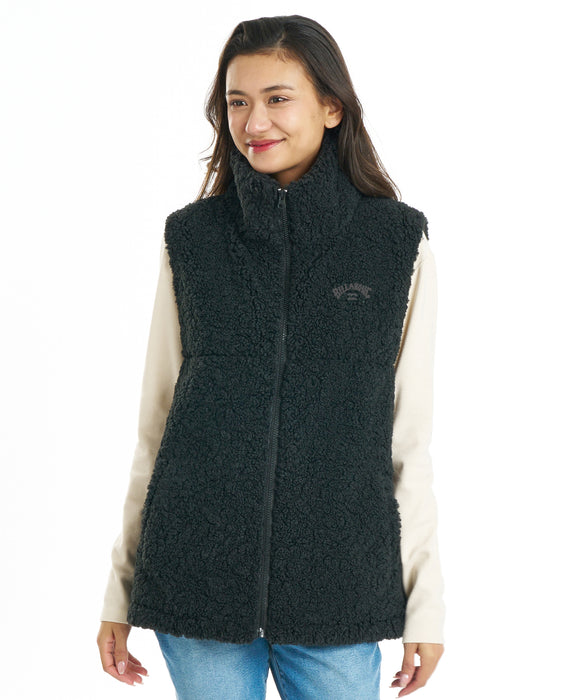 BILLABONG ウィメンズ FUR BOA VEST ベスト 【2026年秋冬モデル】 BLK / M