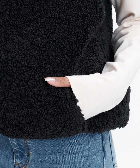 BILLABONG ウィメンズ FUR BOA VEST ベスト 【2026年秋冬モデル】 BLK / M