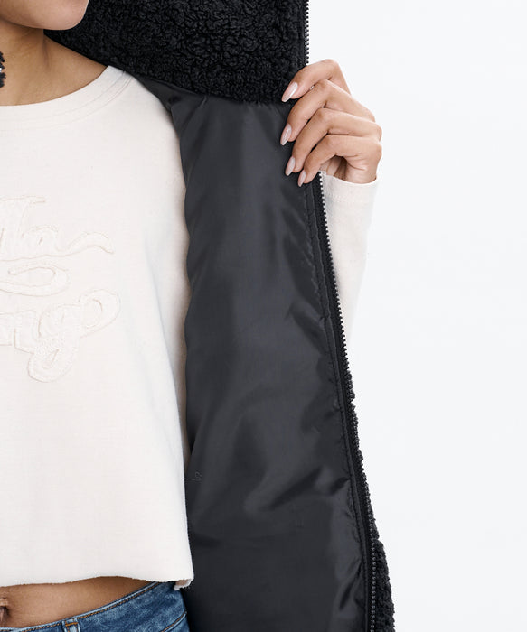 BILLABONG ウィメンズ FUR BOA VEST ベスト 【2026年秋冬モデル】 BLK / M