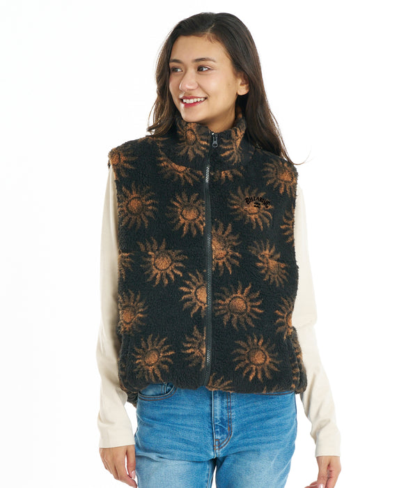 BILLABONG ウィメンズ FUR BOA VEST ベスト 【2026年秋冬モデル】 BSD / M