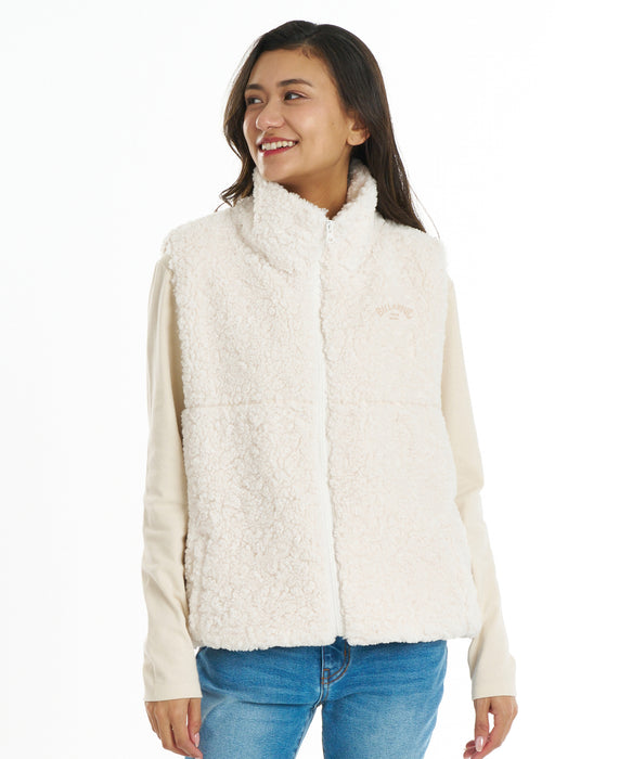 BILLABONG ウィメンズ FUR BOA VEST ベスト 【2026年秋冬モデル】 WCP / M