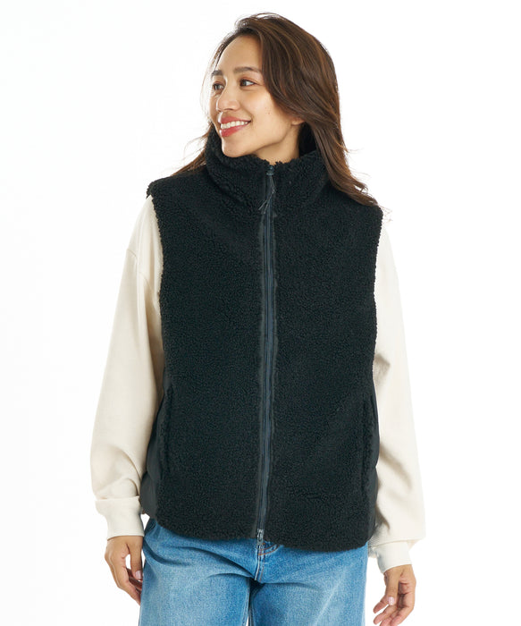 BILLABONG ウィメンズ SURFCAMP BOA & PUFF VEST ベスト 【2026年秋冬モデル】 BLK / M