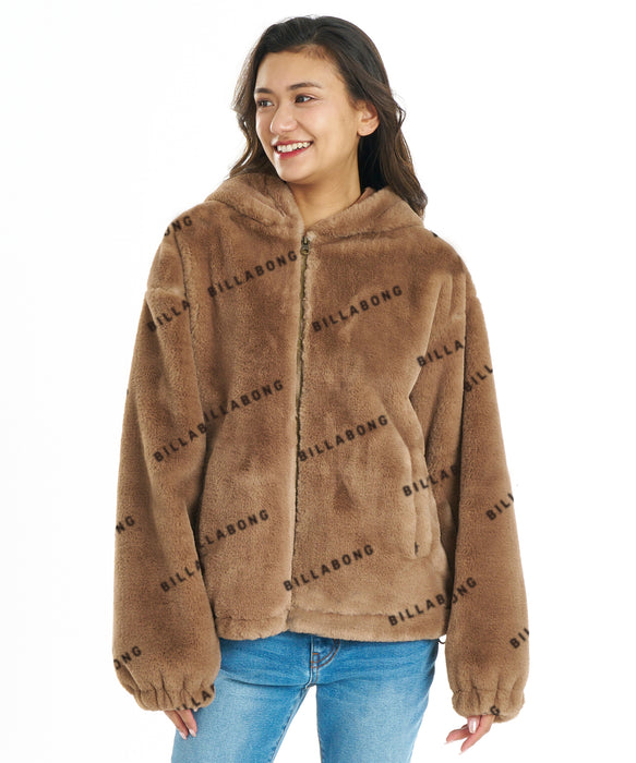 BILLABONG ウィメンズ FUR LOGO JACKET ジャケット 【2026年秋冬モデル】 BRN / L