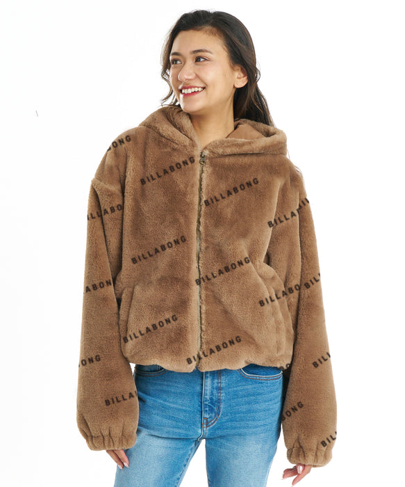BILLABONG ウィメンズ FUR LOGO JACKET ジャケット 【2026年秋冬モデル】 BRN / L