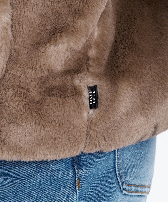 BILLABONG ウィメンズ FUR LOGO JACKET ジャケット 【2026年秋冬モデル】 BRN / L