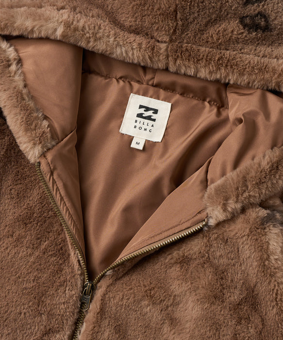 BILLABONG ウィメンズ FUR LOGO JACKET ジャケット 【2026年秋冬モデル】 BRN / L