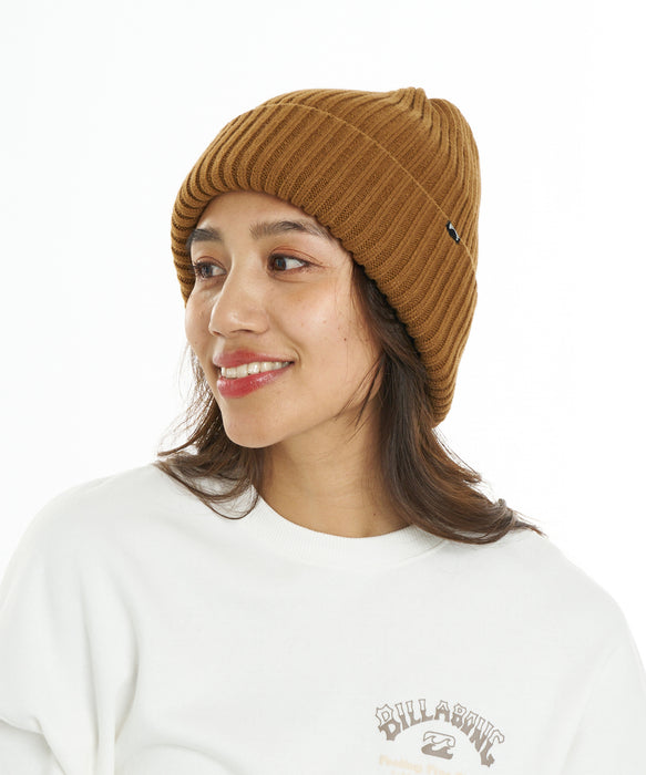 BILLABONG ウィメンズ DOUBLE VOLUME BEANIE ビーニー 【2026年秋冬モデル】 BRN / F