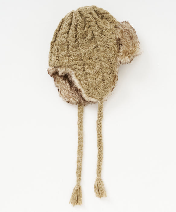 BILLABONG ウィメンズ CABLE WOOL BLEND BEANIE FUR ビーニー 【2026年秋冬モデル】