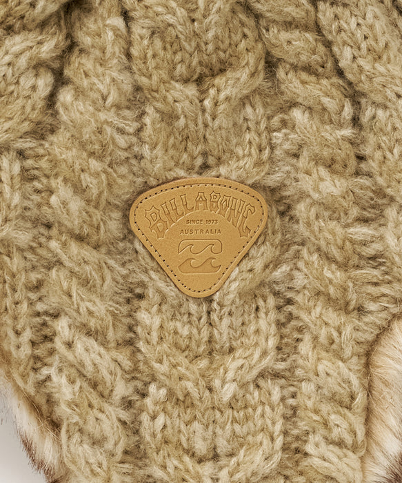 BILLABONG ウィメンズ CABLE WOOL BLEND BEANIE FUR ビーニー 【2026年秋冬モデル】