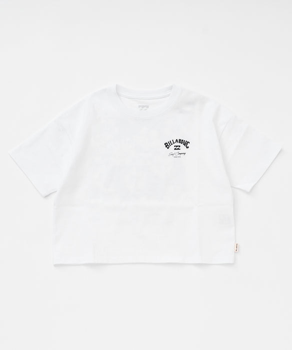 BILLABONG キッズ（ガールズ） SQUARE LOGO LOOSE CROPED Tシャツ 【2026年春夏モデル】