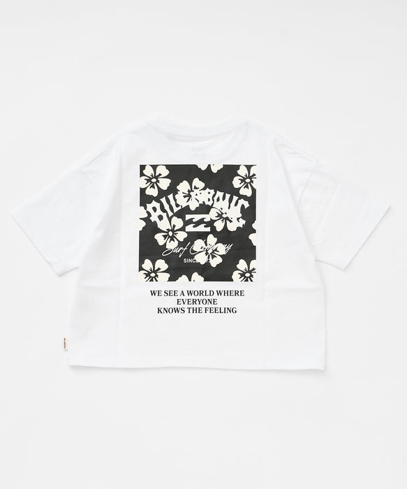 BILLABONG キッズ（ガールズ） SQUARE LOGO LOOSE CROPED Tシャツ 【2026年春夏モデル】