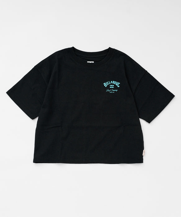 BILLABONG キッズ（ガールズ） SQUARE LOGO LOOSE CROPED Tシャツ 【2026年春夏モデル】