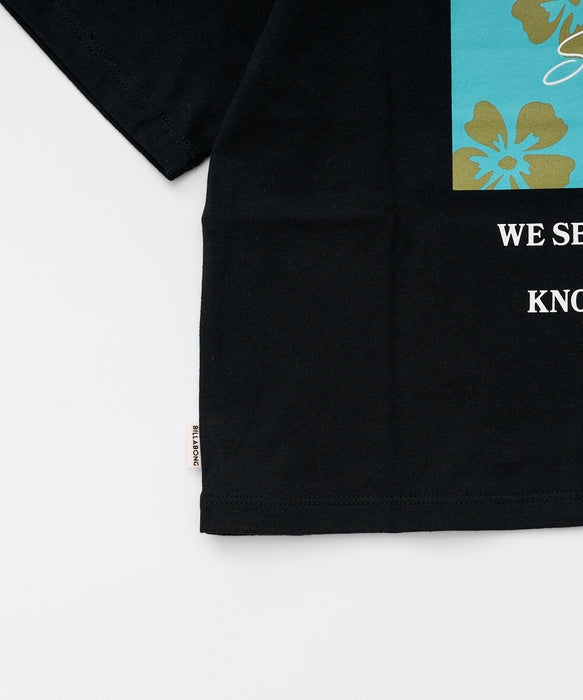 BILLABONG キッズ（ガールズ） SQUARE LOGO LOOSE CROPED Tシャツ 【2026年春夏モデル】