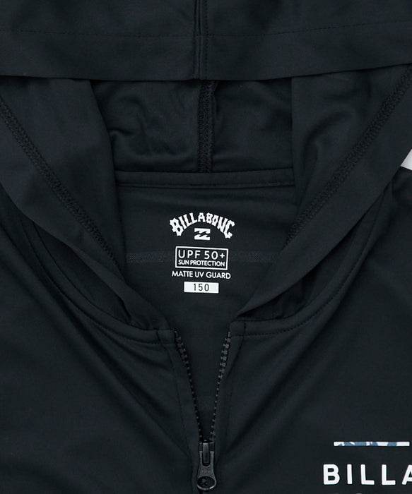 BILLABONG キッズ RASH ZIP HOOD ジップラッシュガード 【2026年春夏モデル】 BLK / 150