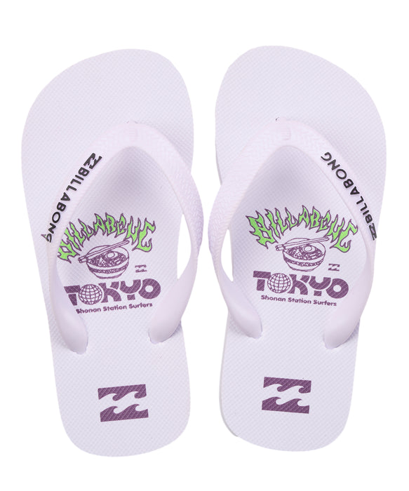 BILLABONG キッズ DESTINATION THONGS ビーチサンダル 【2026年春夏モデル】 WHT / 22CM