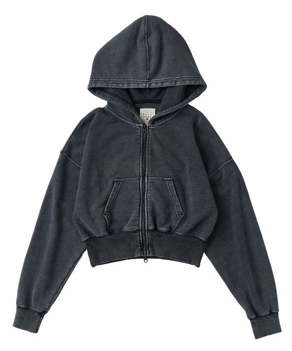 BILLABONG キッズ GIRLS LOOSE CROPPED WASHED ZIP PARKA パーカー 【2026年秋冬モデル】 BLK / 150