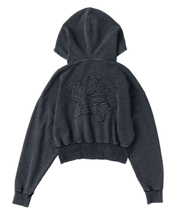 BILLABONG キッズ GIRLS LOOSE CROPPED WASHED ZIP PARKA パーカー 【2026年秋冬モデル】 BLK / 150