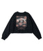 BILLABONG キッズ GIRLS SQUARE LOGO LOOSE CROPPED LS TEE ロンT 【2026年秋冬モデル】 BLK / 150