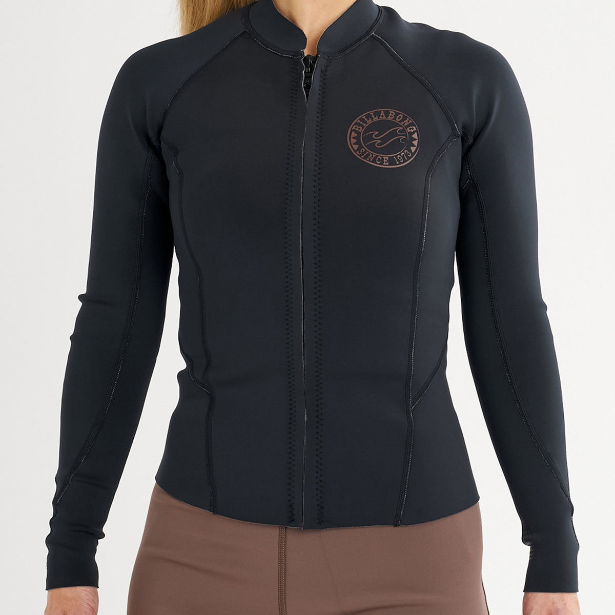 本日のみの値下げ！BILLABONG フルジップ タッパー ブラック BILLABONG ウィメンズ FRONT ZIP PEEKY JACK ロングタッパー 【2026年