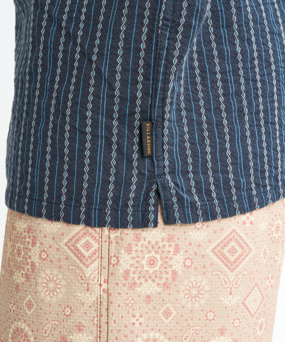 BILLABONG メンズ Garage Sandon Jacquard 半袖シャツ 【2026年夏モデル】 TRV / XL