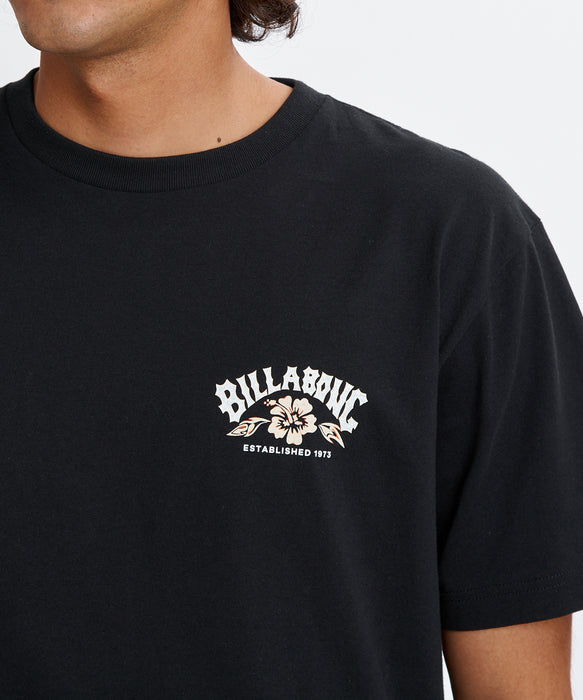 BILLABONG メンズ THEME ARCH Tシャツ 【2026年夏モデル】 BLK / XL