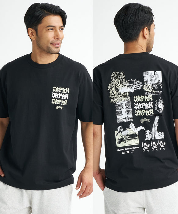 BILLABONG メンズ【SHONAN STATION SURFERS】【OVER FIT】【USAコットン】DESTINATION JAPAN Tシャツ 【2026年夏モデル】