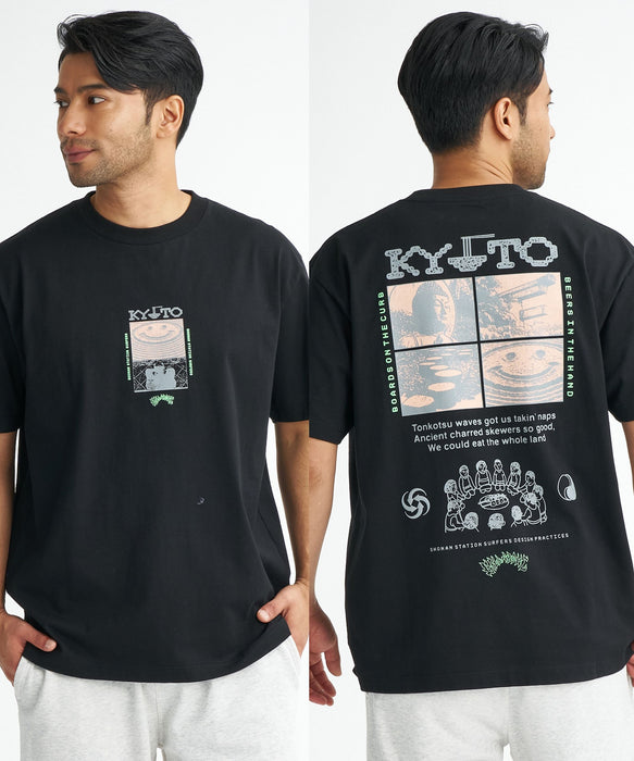 BILLABONG メンズ 【SHONAN STATION SURFERS】 【OVER FIT】【USAコットン】DESTINATION KYOTO Tシャツ 【2026年夏モデル】