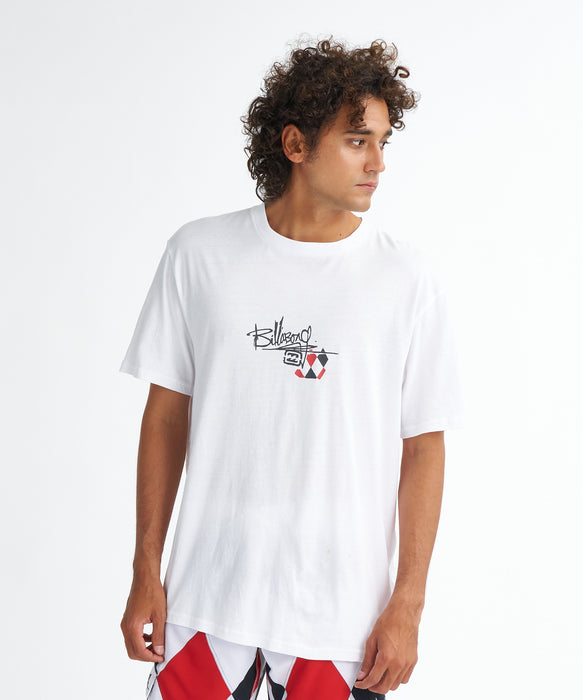 BILLABONG メンズ A.I. ARGYLE PREMIUM SS Tシャツ 【2026年夏モデル】 WHT / XL