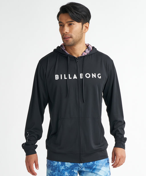 BILLABONG メンズ RASH ZIP HOOD ジップラッシュガード 【2026年夏モデル】 BLK / XL